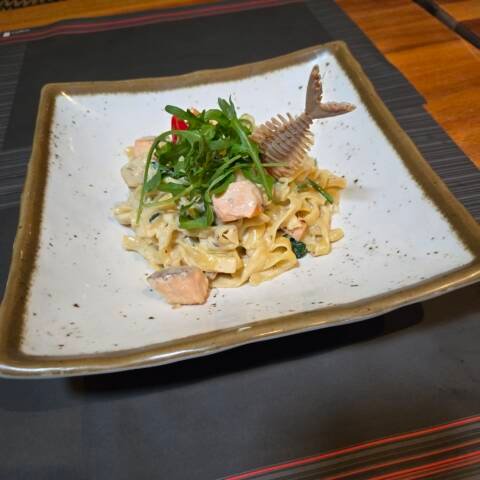 Fettuccine with Salmon