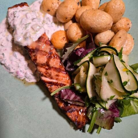 Grilled Salmon Steak
